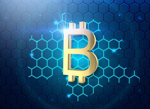 Großer Buchstabe B für Bitcoin
